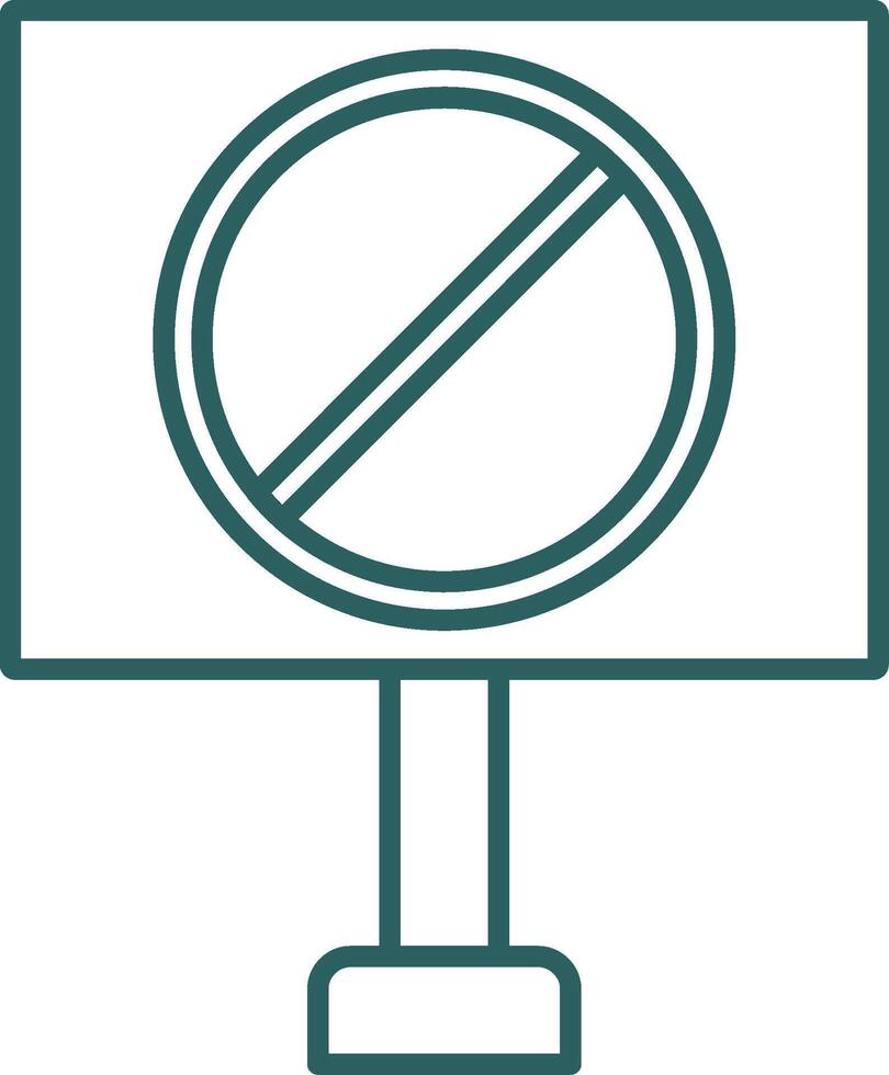 verboten Zeichen Linie Gradient runden Ecke Symbol vektor