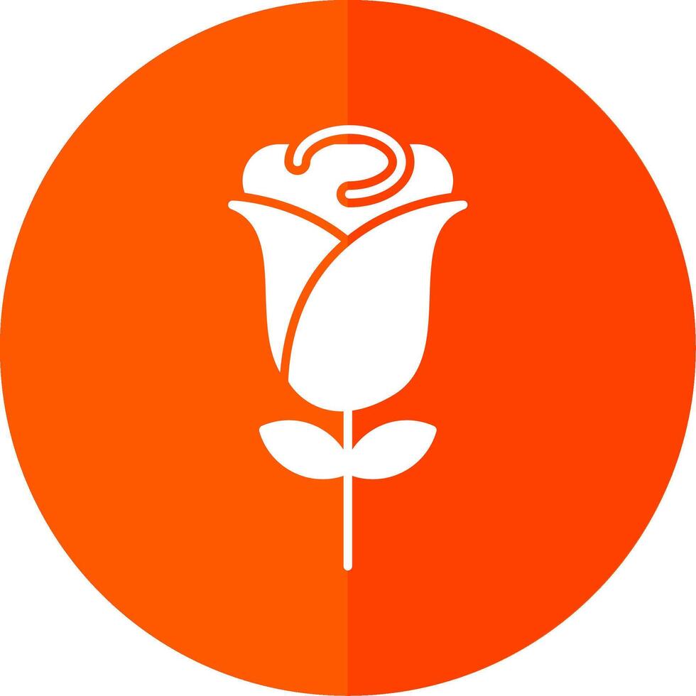 Rose Glyphe rot Kreis Symbol vektor