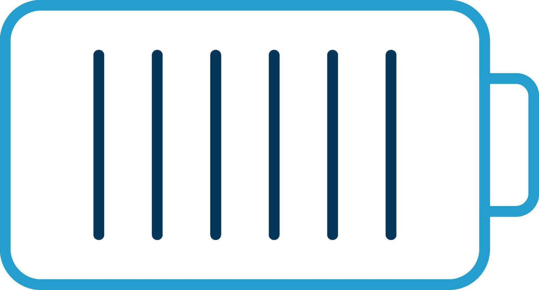 batteri linje blå två Färg ikon vektor