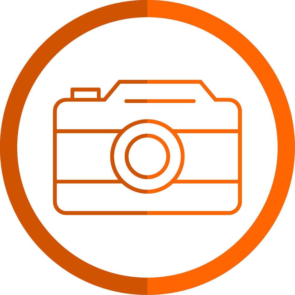 Foto Kamera Linie Orange Kreis Symbol vektor