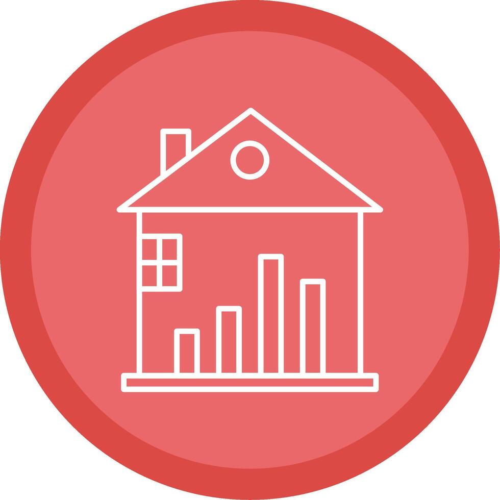 verklig egendom statistik linje mång cirkel ikon vektor