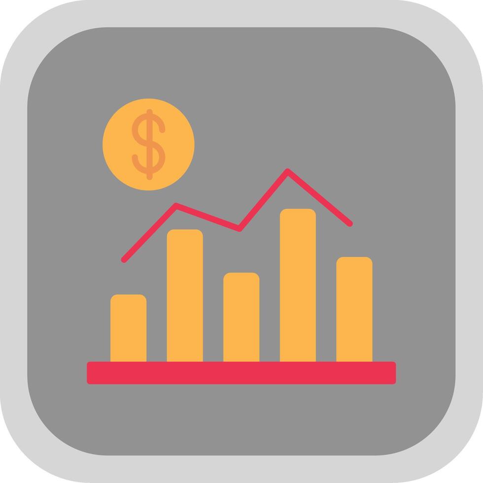 Wirtschaft eben runden Ecke Symbol vektor