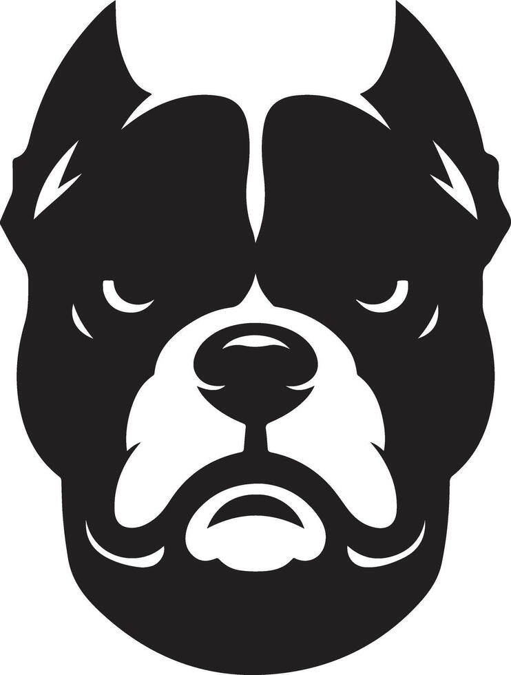 minimal arg pitbull hund silhuett, svart Färg silhuett 2 vektor