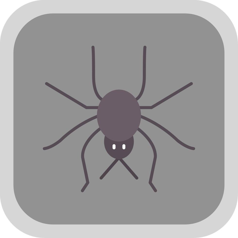 Spindel platt runda hörn ikon vektor