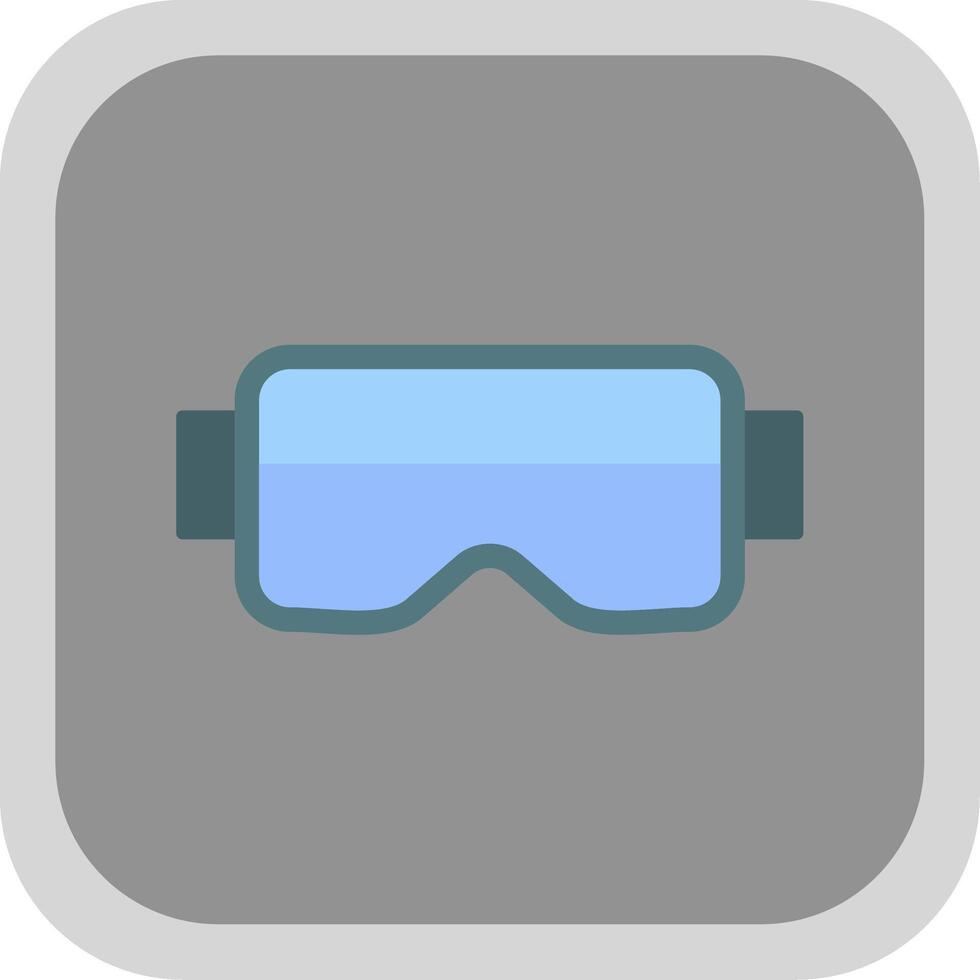 vr Brille eben runden Ecke Symbol vektor