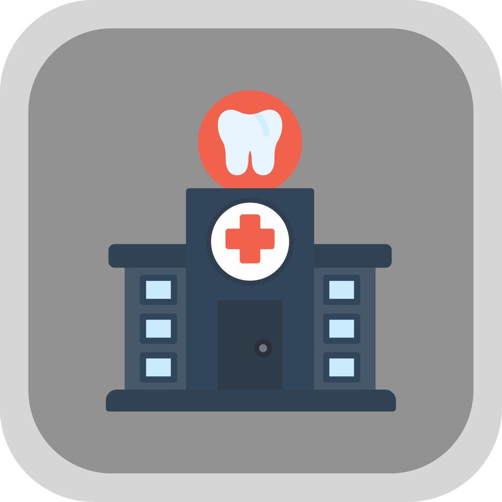 Dental Klinik eben runden Ecke Symbol vektor