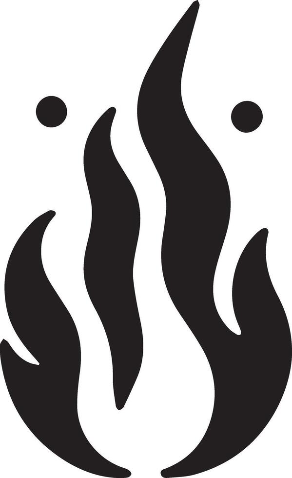 brand flamma ikon konst illustration 4 vektor