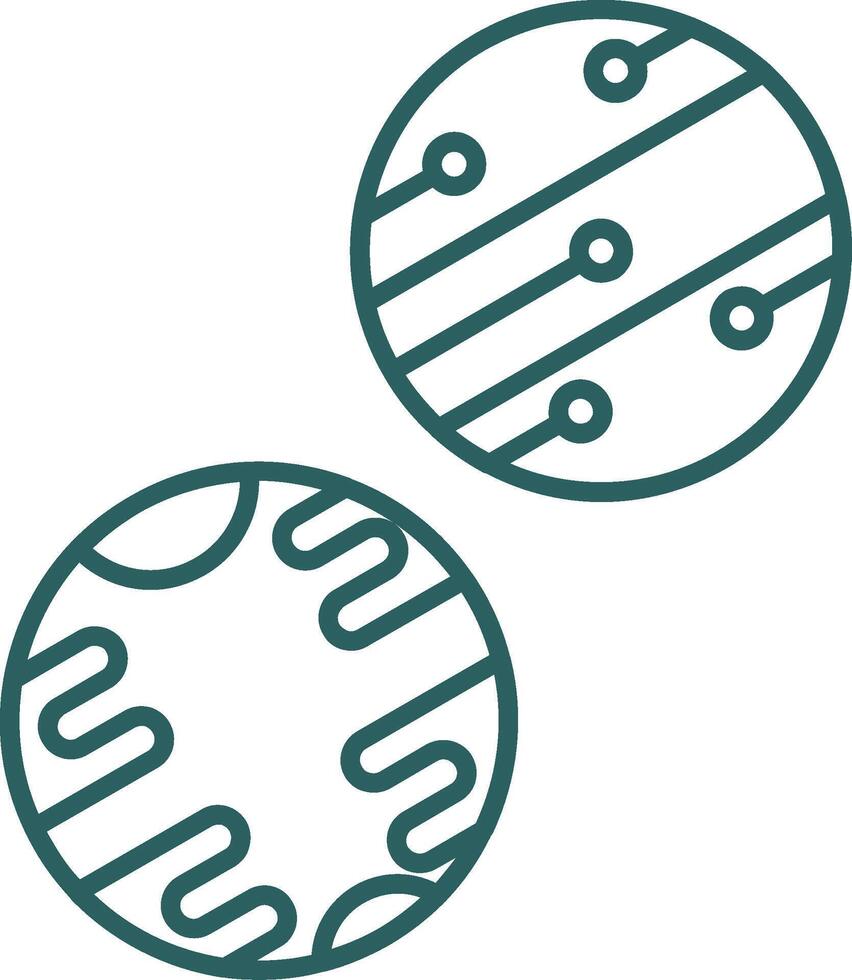 Planeten Linie Gradient runden Ecke Symbol vektor