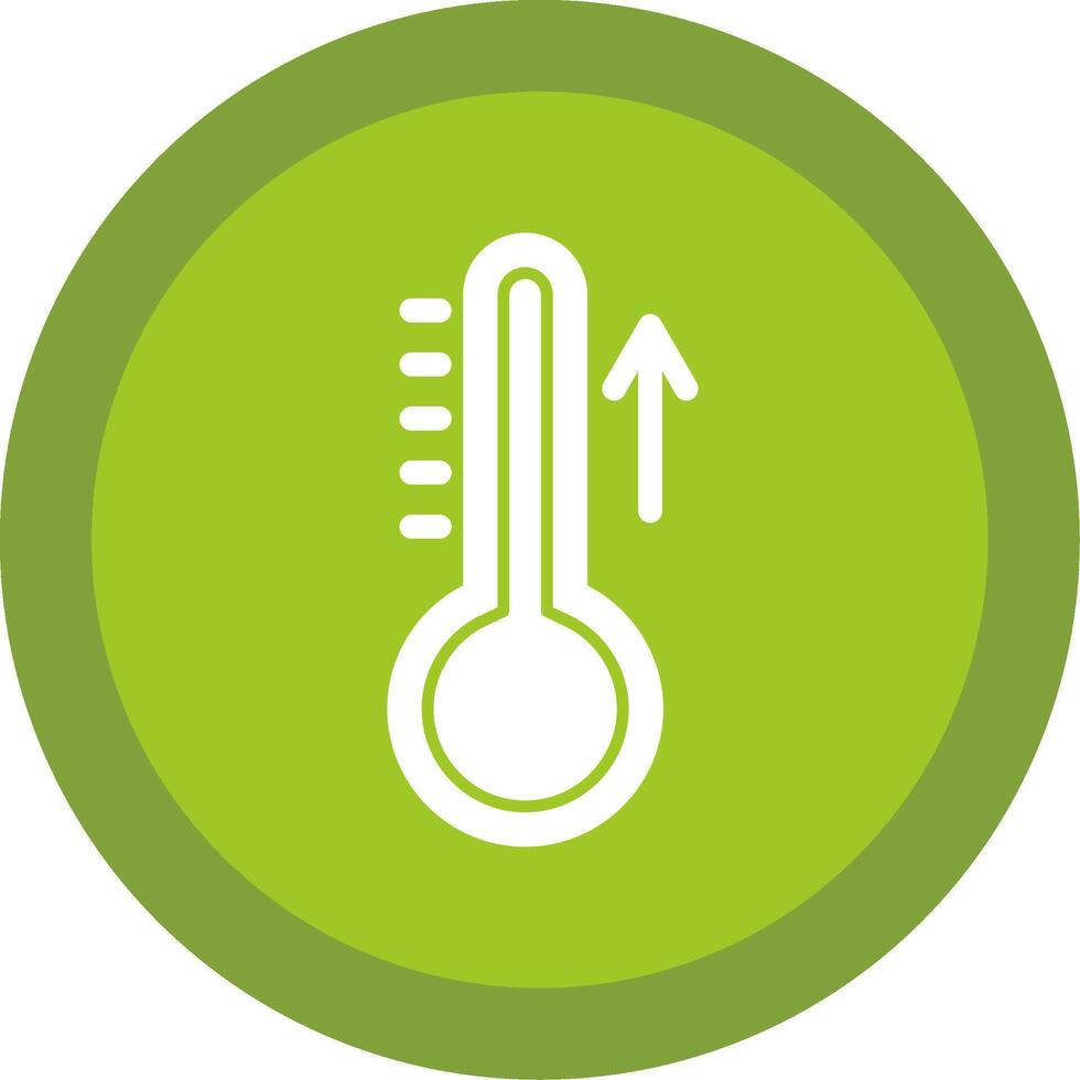 steigend Temperatur Glyphe multi Kreis Symbol vektor