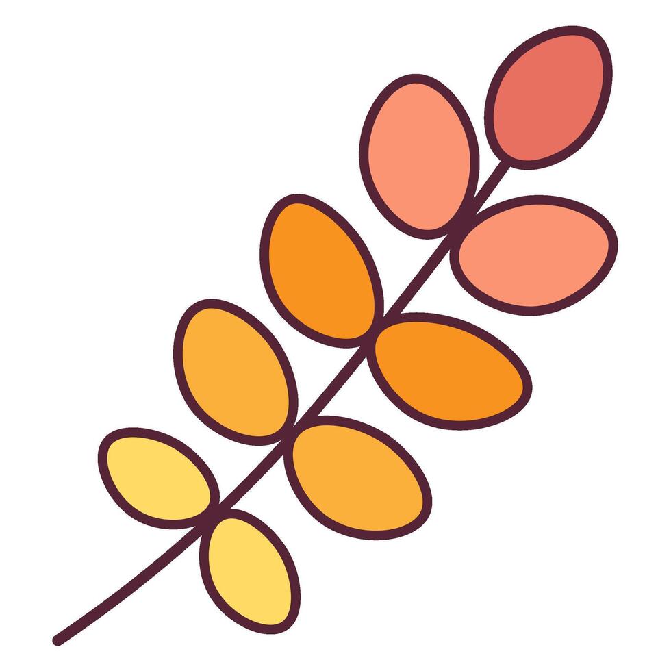 Herbst Akazie Baum Blatt Laub Illustration vektor