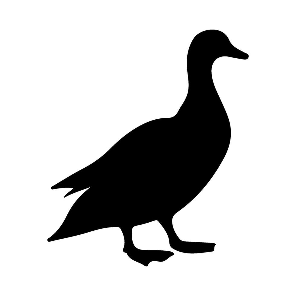 Ente Silhouette Illustration auf Isolierung Hintergrund vektor