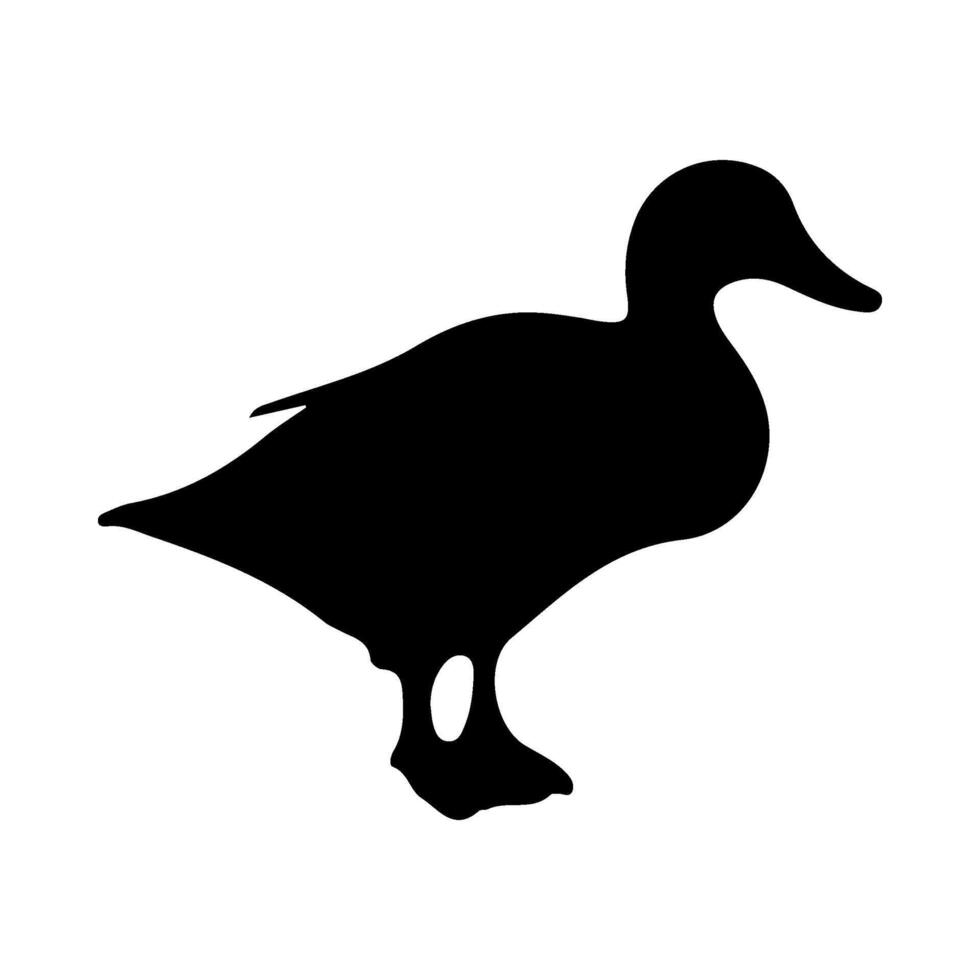 Ente Silhouette Illustration auf Isolierung Hintergrund vektor