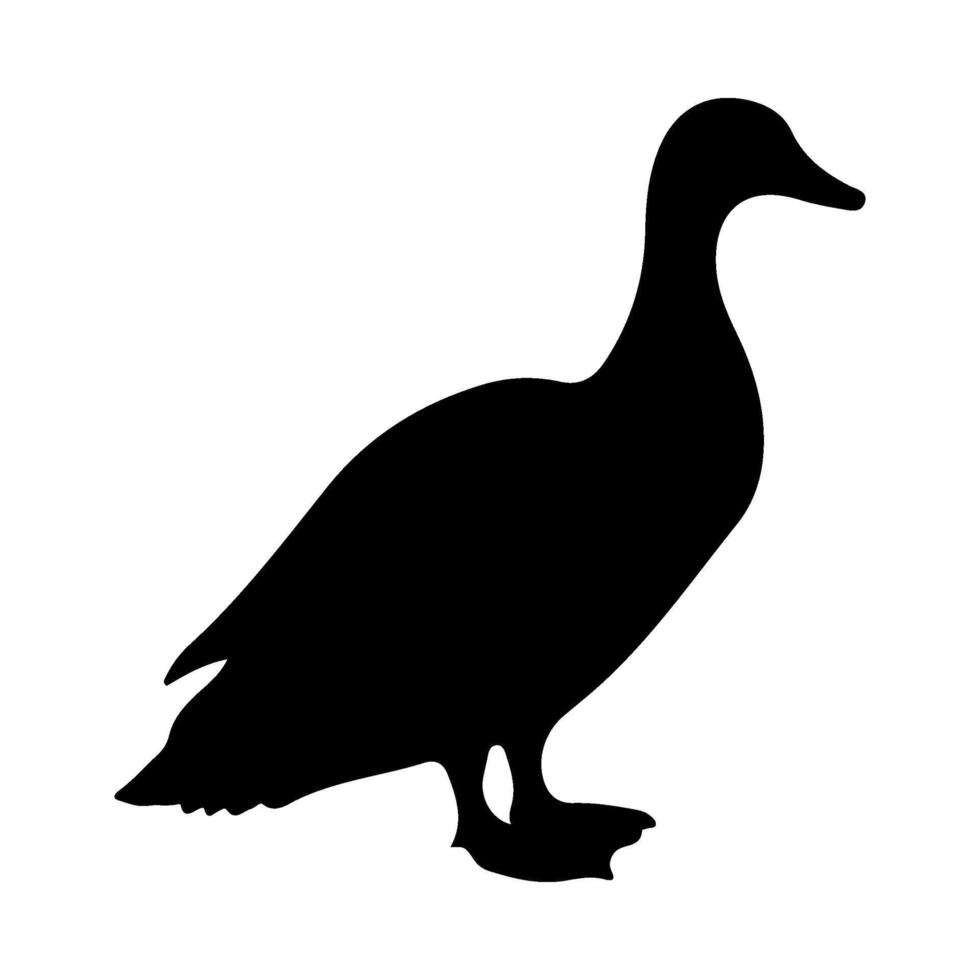 Ente Silhouette Illustration auf Isolierung Hintergrund vektor