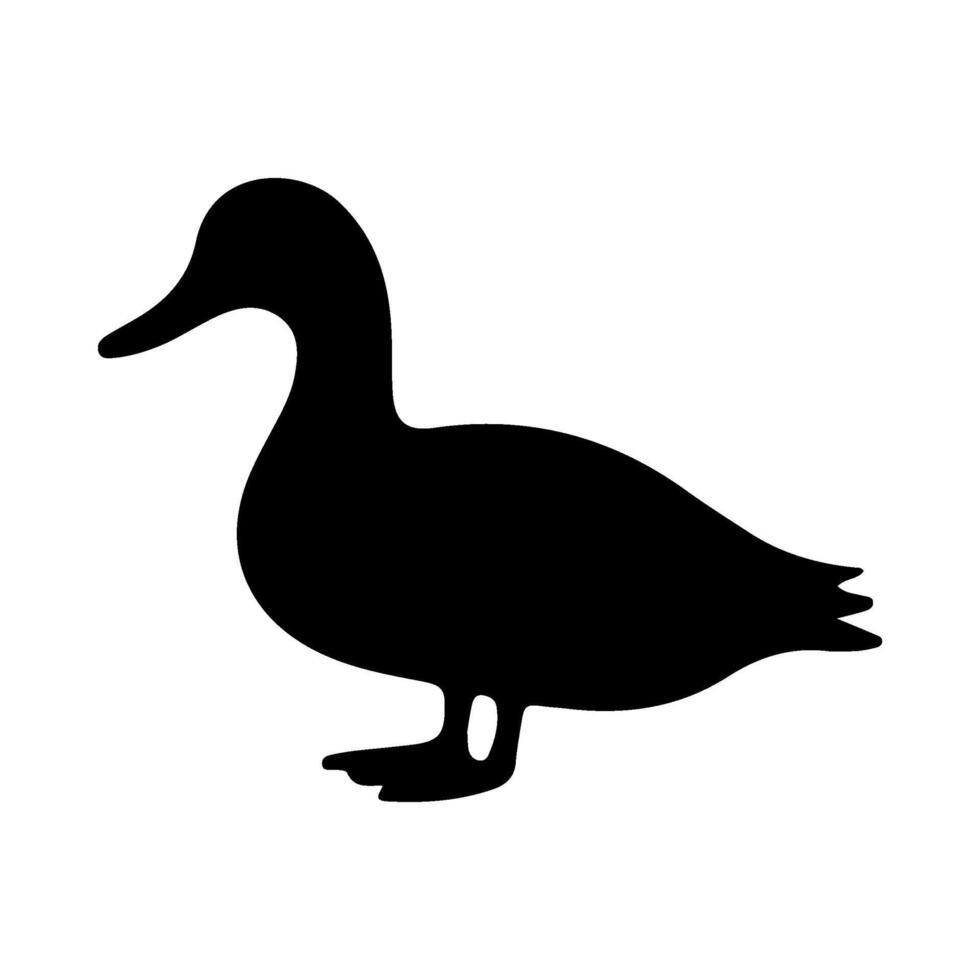 Ente Silhouette Illustration auf Isolierung Hintergrund vektor