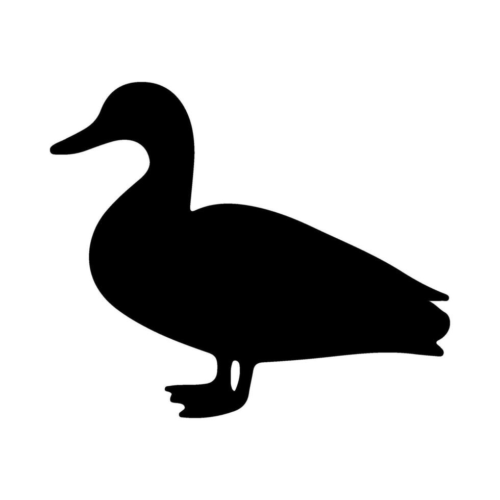 Ente Silhouette Illustration auf Isolierung Hintergrund vektor