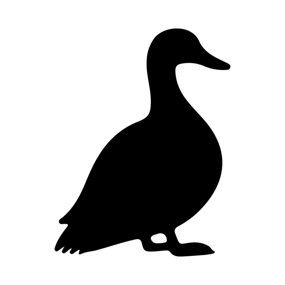 Ente Silhouette Illustration auf Isolierung Hintergrund vektor