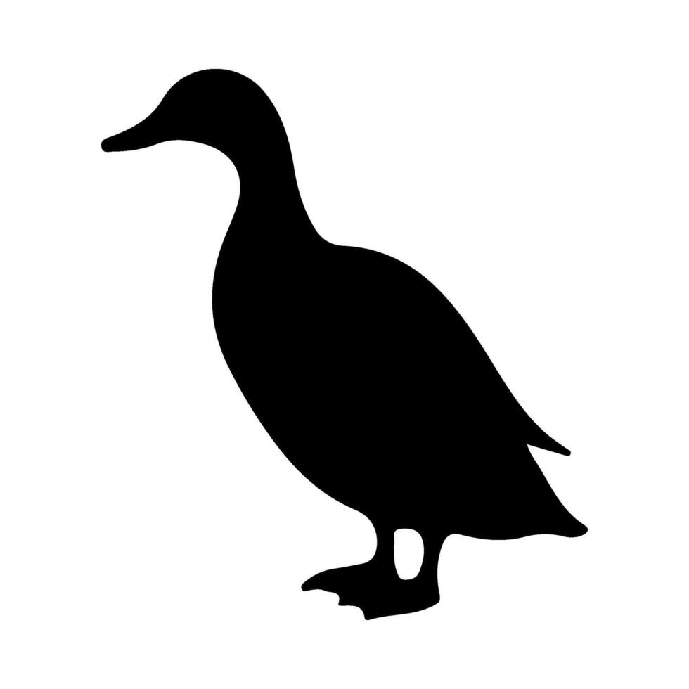 Ente Silhouette Illustration auf Isolierung Hintergrund vektor