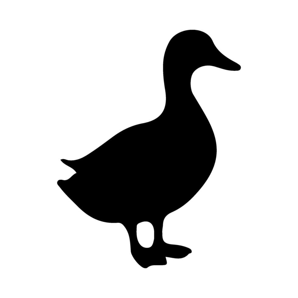 Ente Silhouette Illustration auf Isolierung Hintergrund vektor