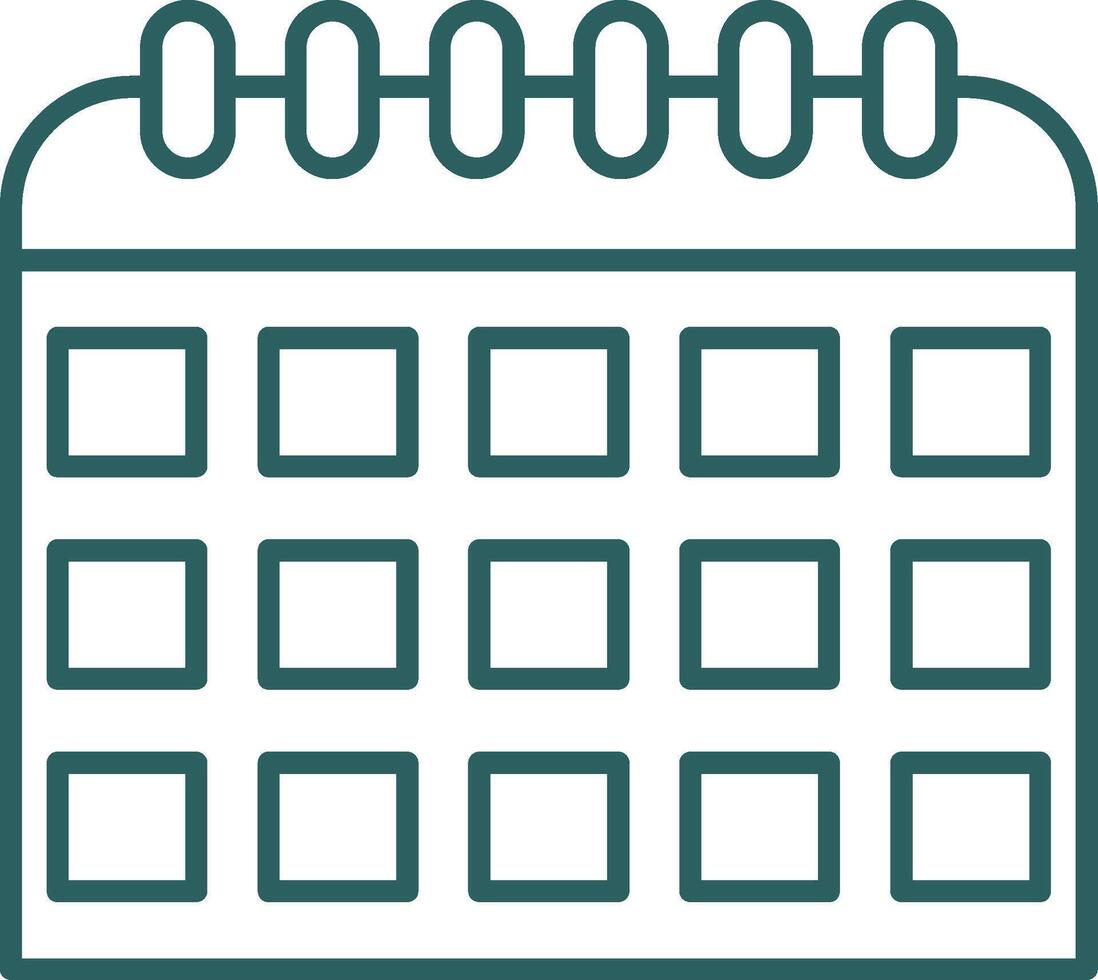 Kalender Linie Gradient runden Ecke Symbol vektor