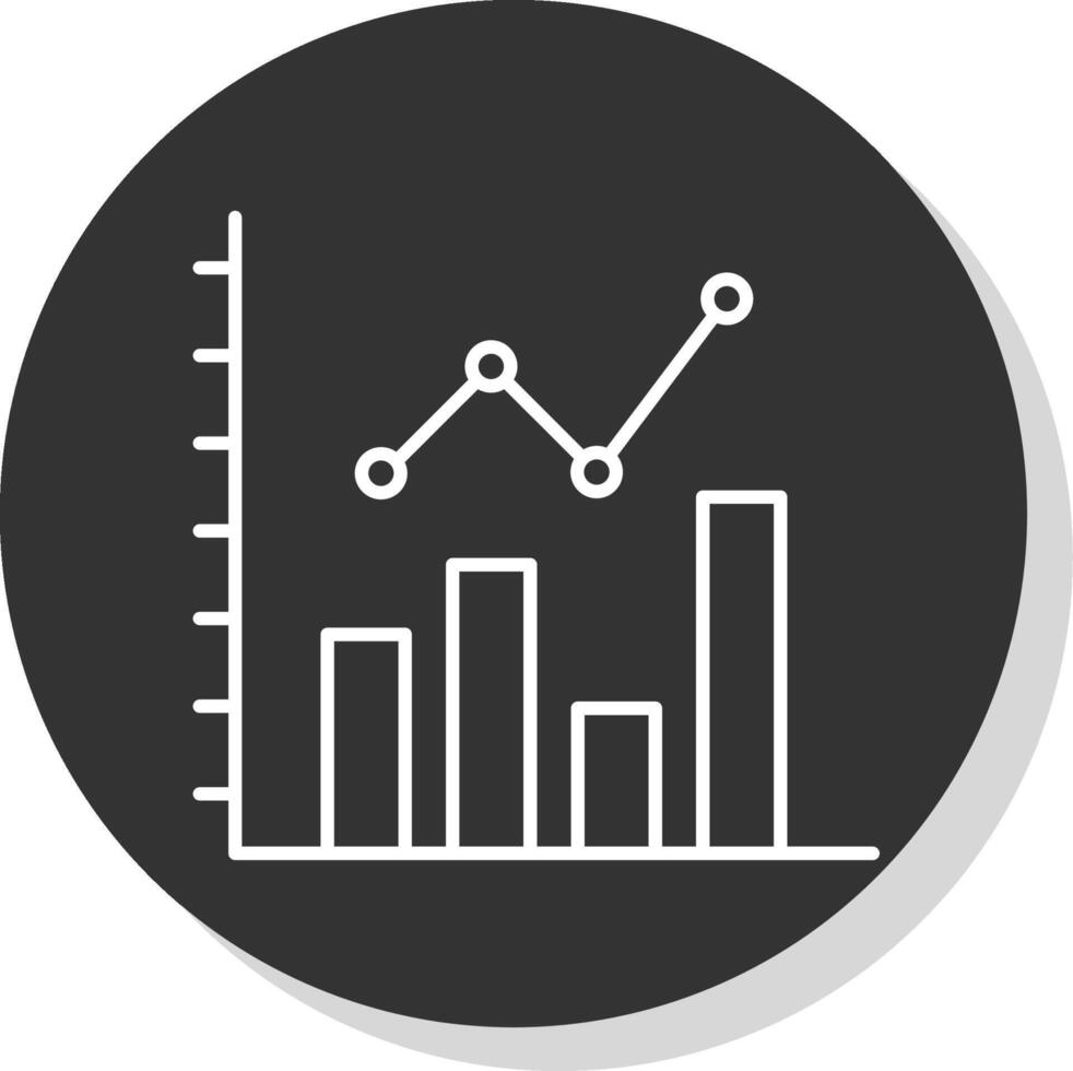 Bar Diagramm Linie grau Kreis Symbol vektor