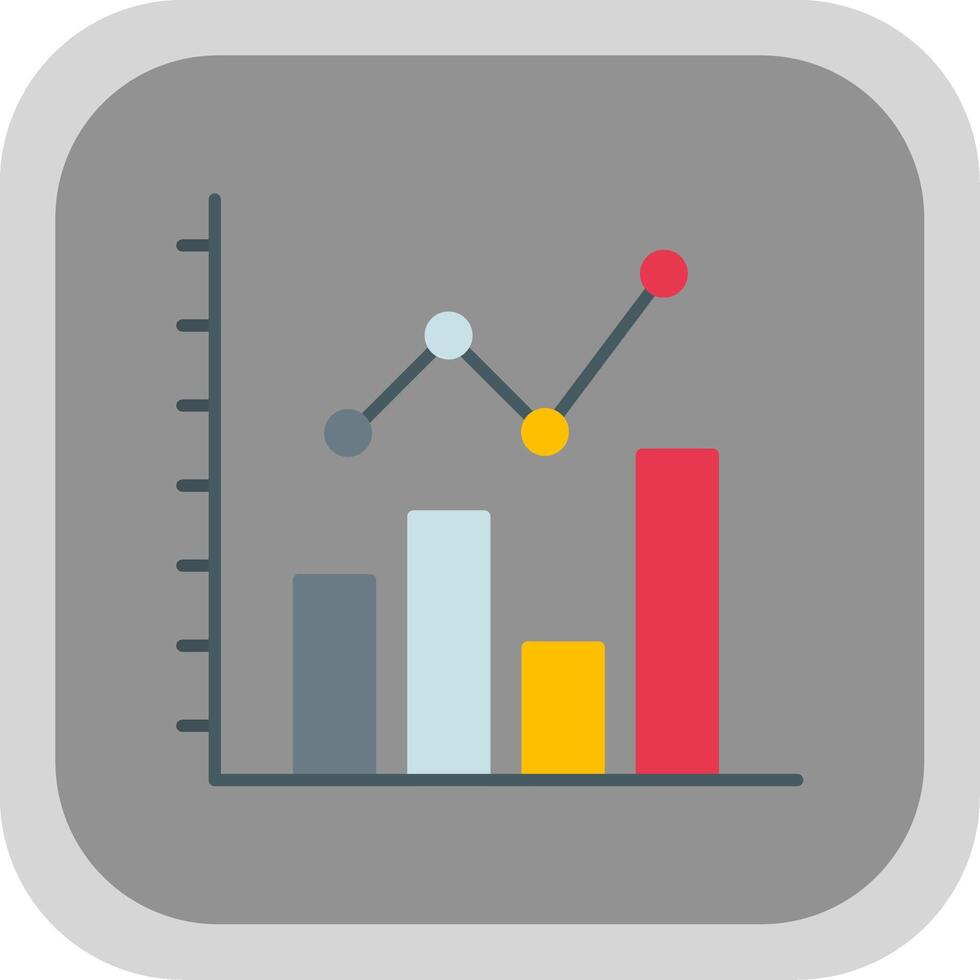 Bar Diagramm eben runden Ecke Symbol vektor