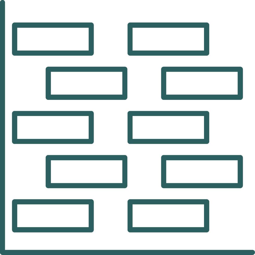 gantt Diagramm Linie Gradient runden Ecke Symbol vektor