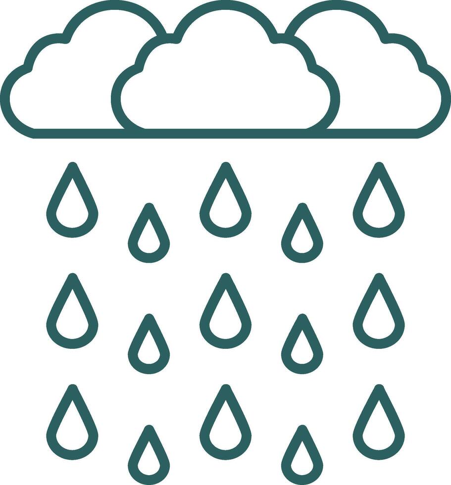 schwer Regen Linie Gradient runden Ecke Symbol vektor