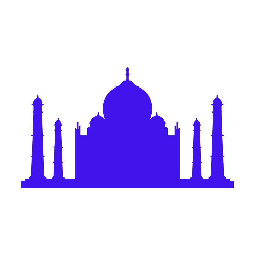 Taj Mahal auf weißem Hintergrund vektor