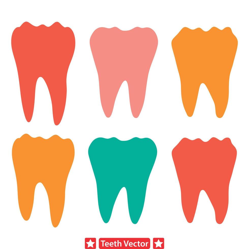 tand Krönikeböckerna samling porträtterar dental glädjer vektor
