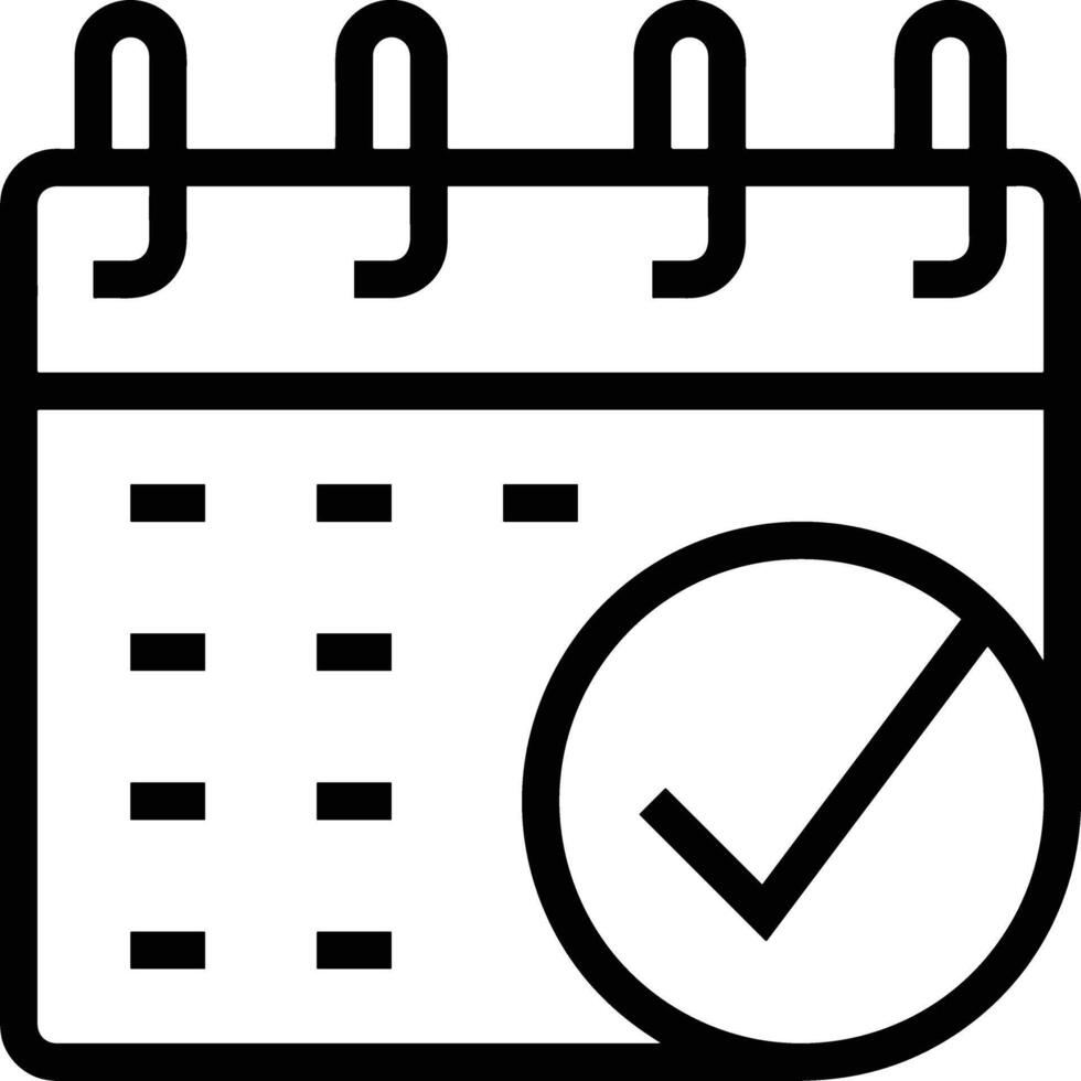 Kalender Symbol zum Zeitplan Erinnerung Symbol Bild auf das Weiß Hintergrund vektor