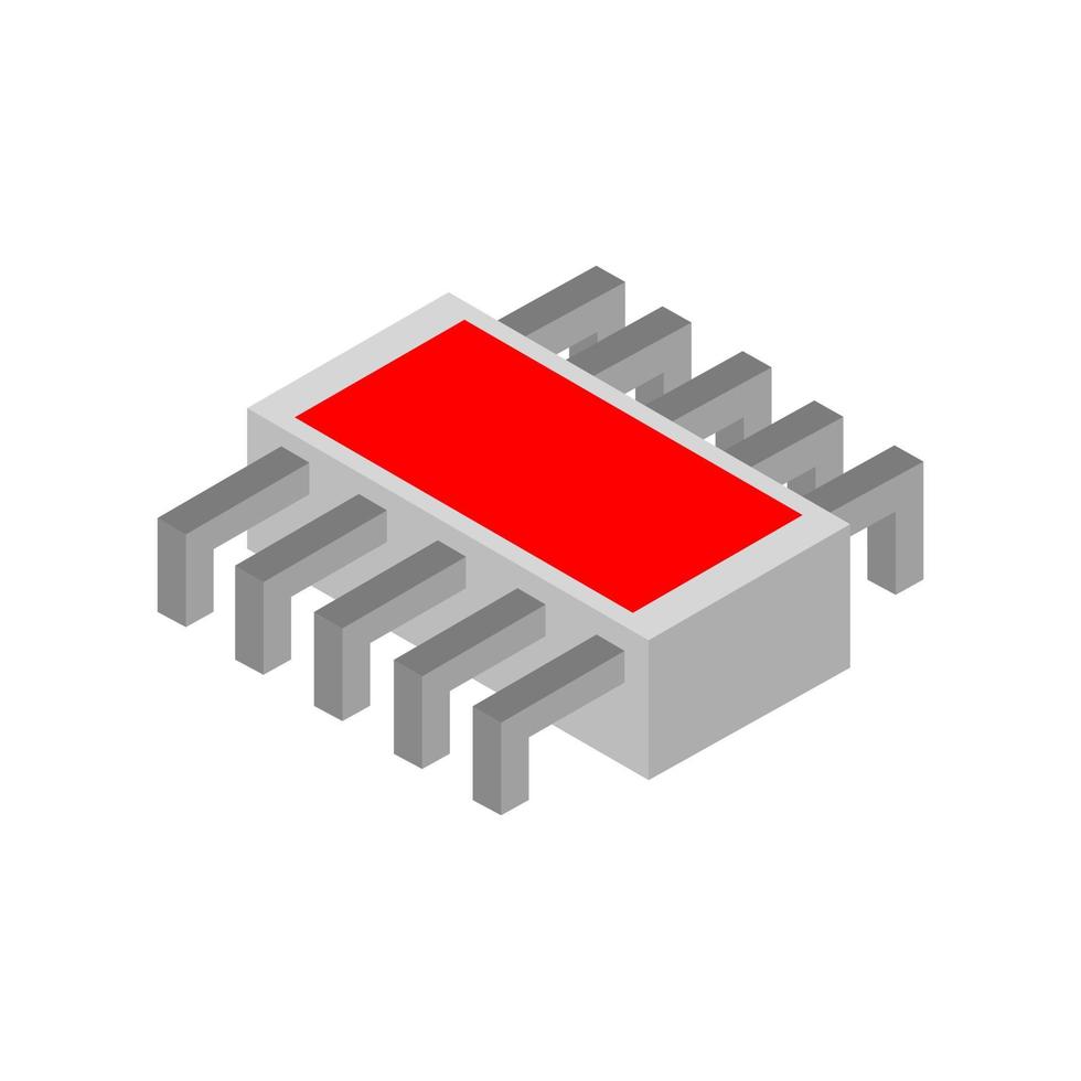 isometriskt mikrochip på bakgrunden vektor