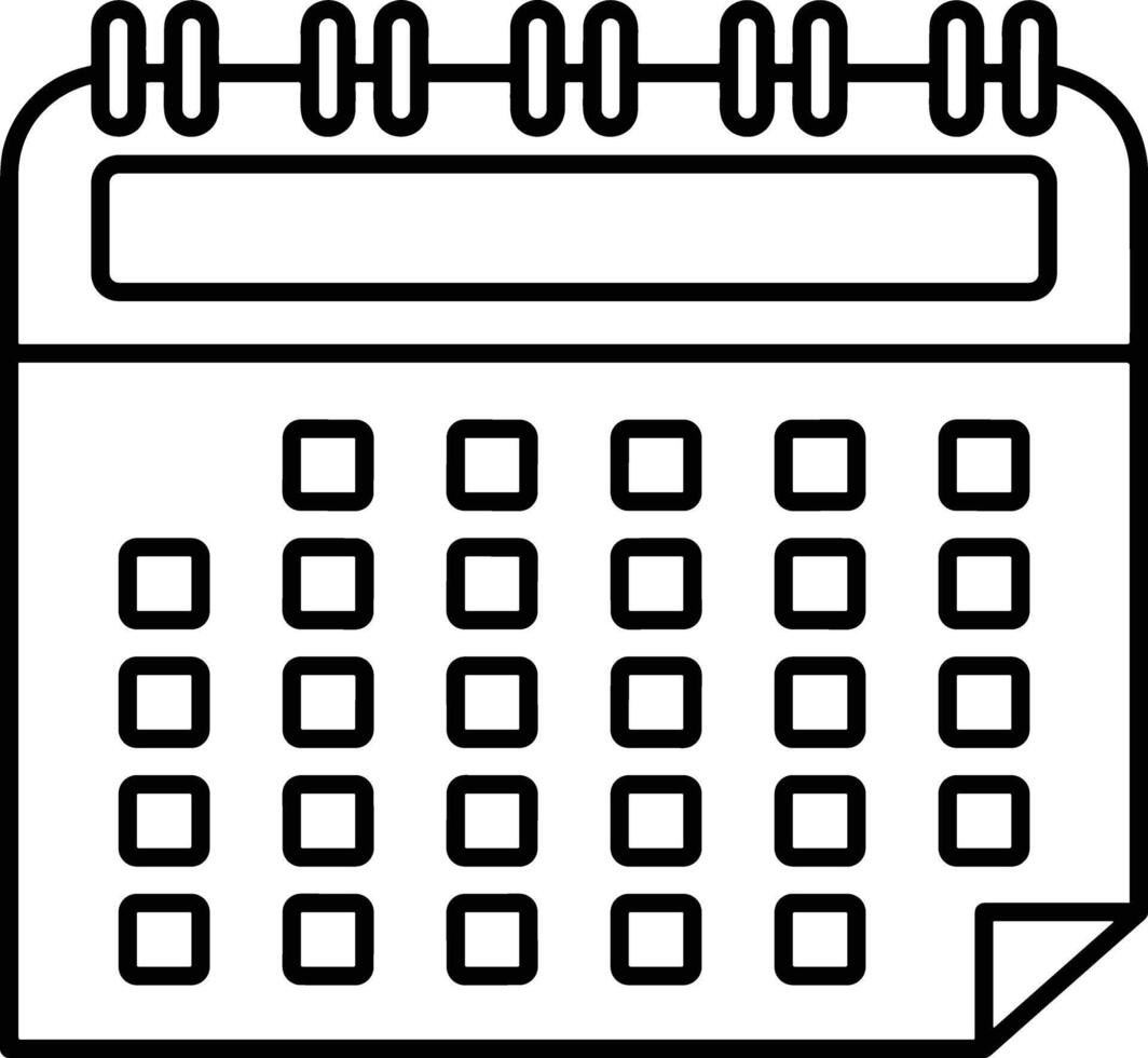 Kalender Symbol zum Zeitplan Erinnerung Symbol Bild auf das Weiß Hintergrund vektor