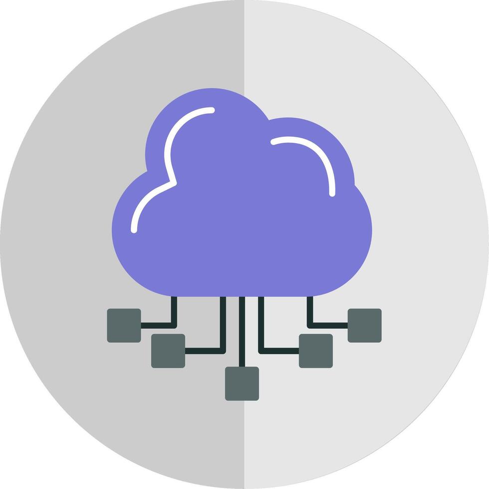 Wolke Server eben Rahmen Symbol vektor