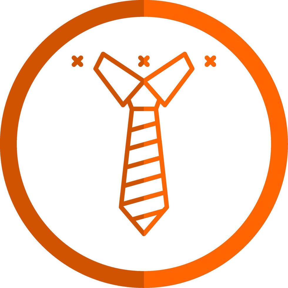 Krawatte Linie Orange Kreis Symbol vektor