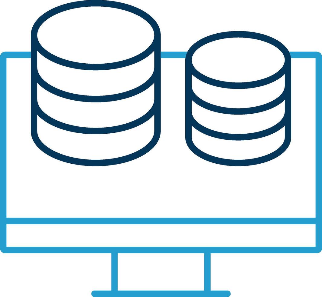 finansiera linje blå två Färg ikon vektor