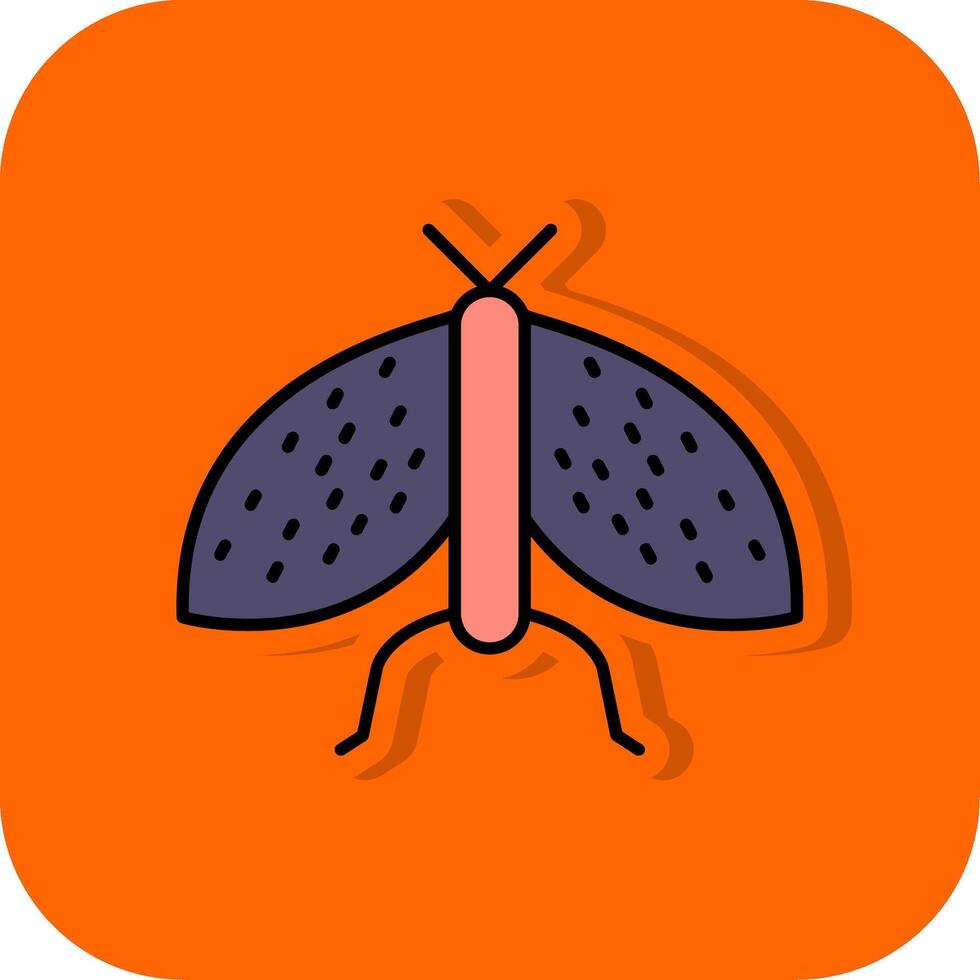 insekter fylld orange bakgrund ikon vektor