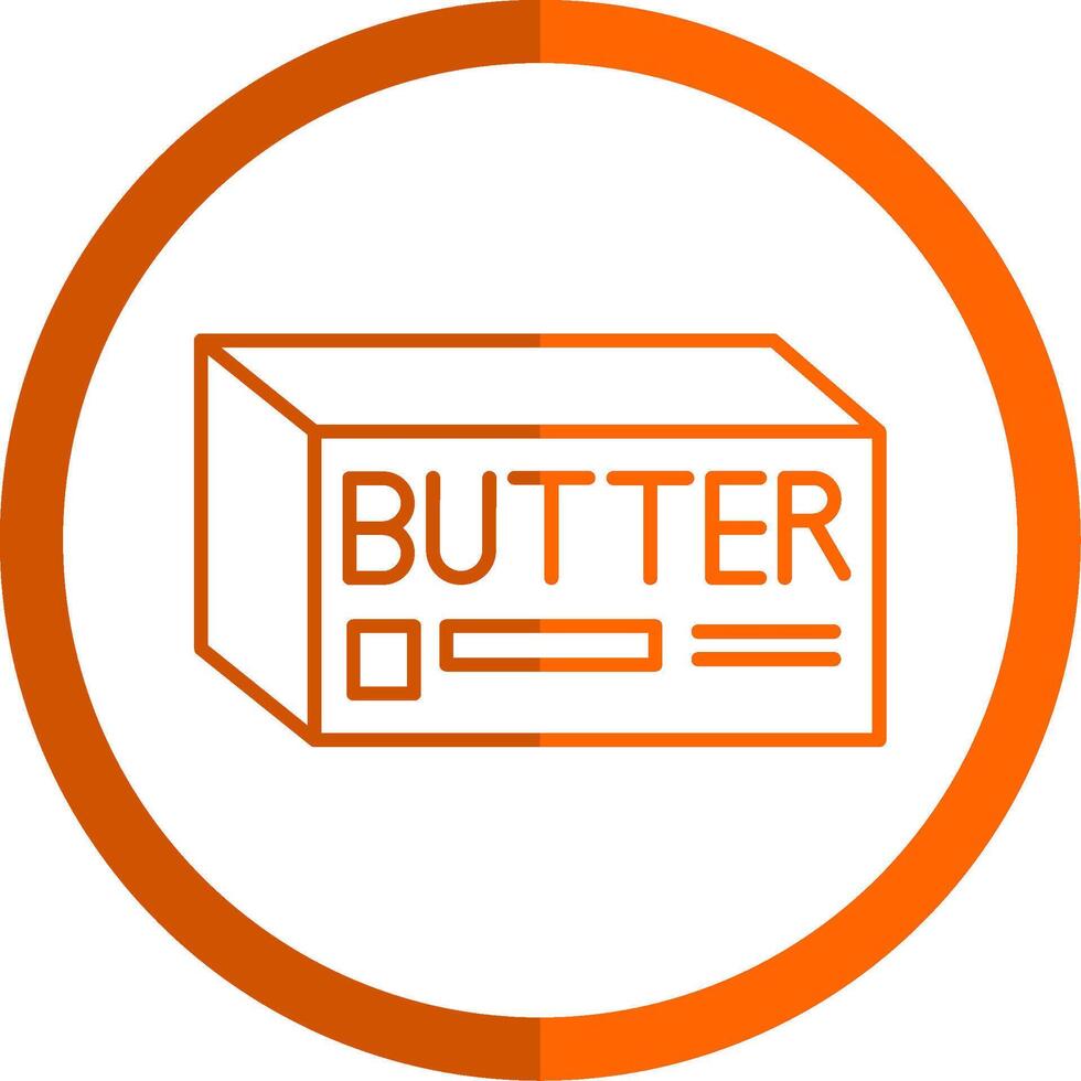 Butter Linie Orange Kreis Symbol vektor