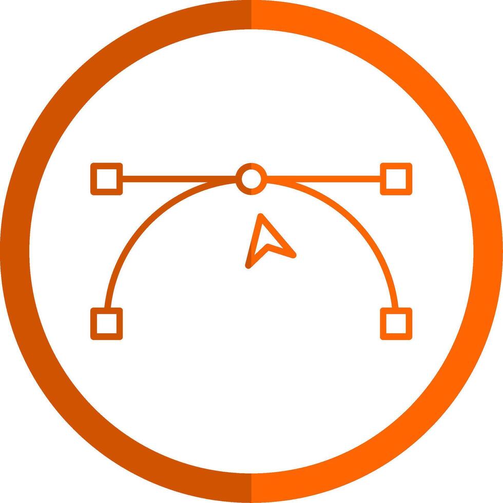 Anker Punkt Linie Orange Kreis Symbol vektor