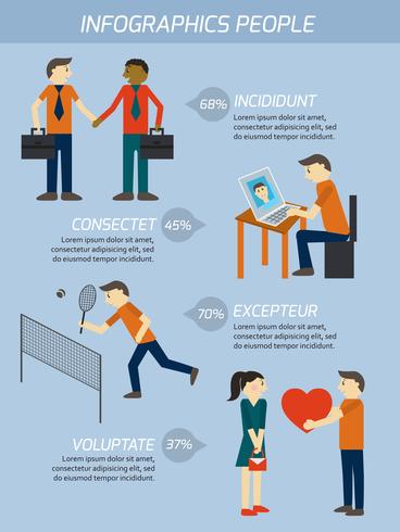 People Relations Infografiken Elemente vektor