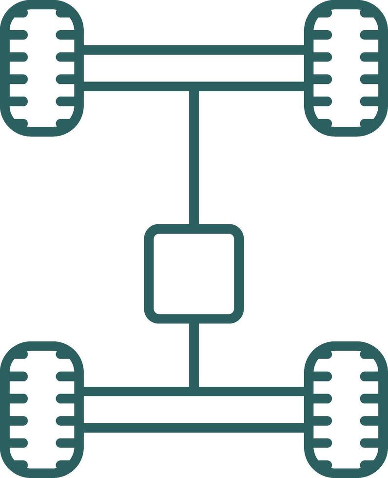 Achsbaum Linie Gradient runden Ecke Symbol vektor