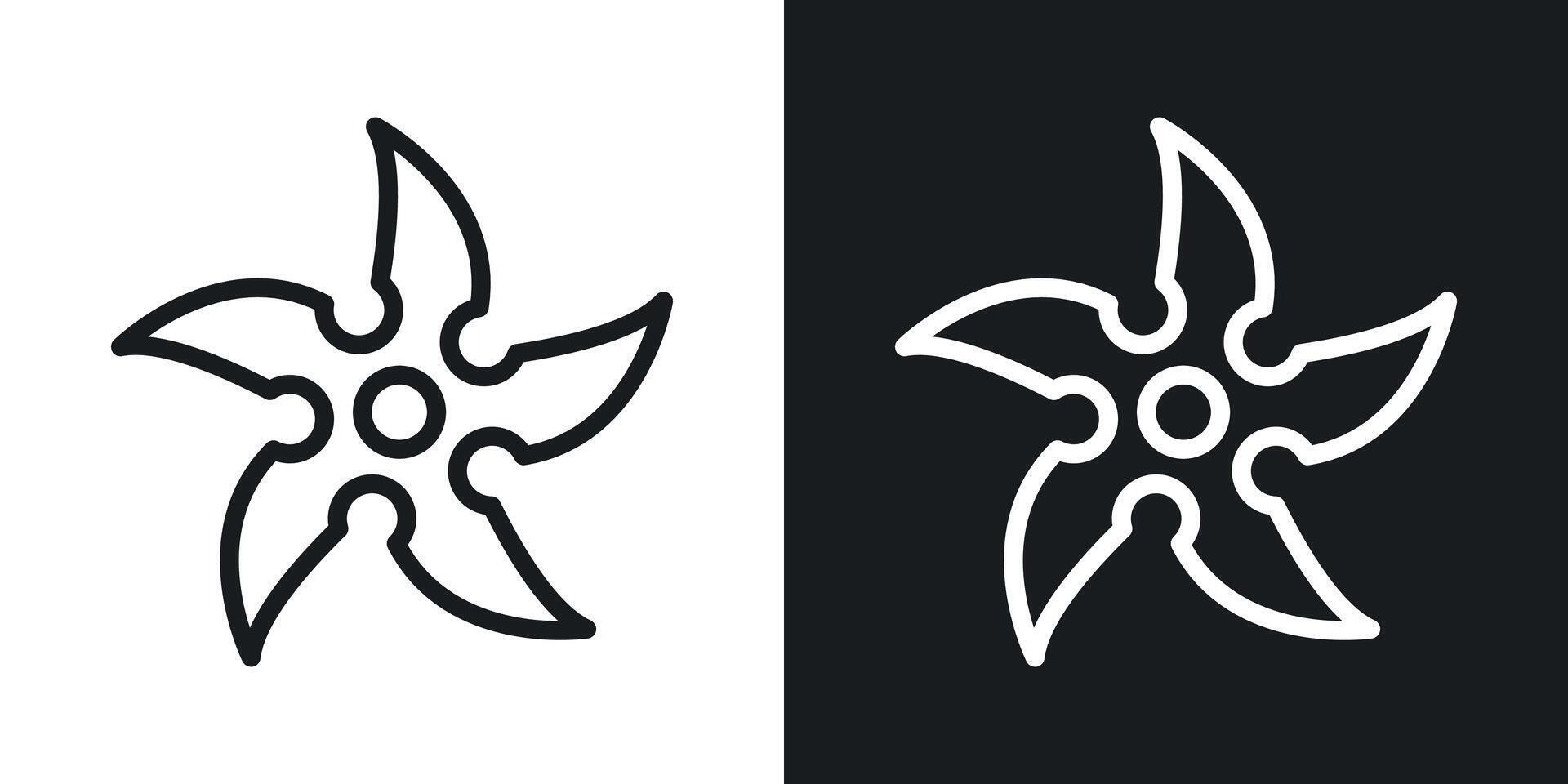 Shuriken Symbol einstellen vektor