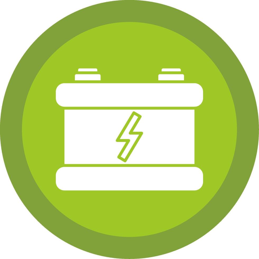 Auto Batterie Glyphe multi Kreis Symbol vektor