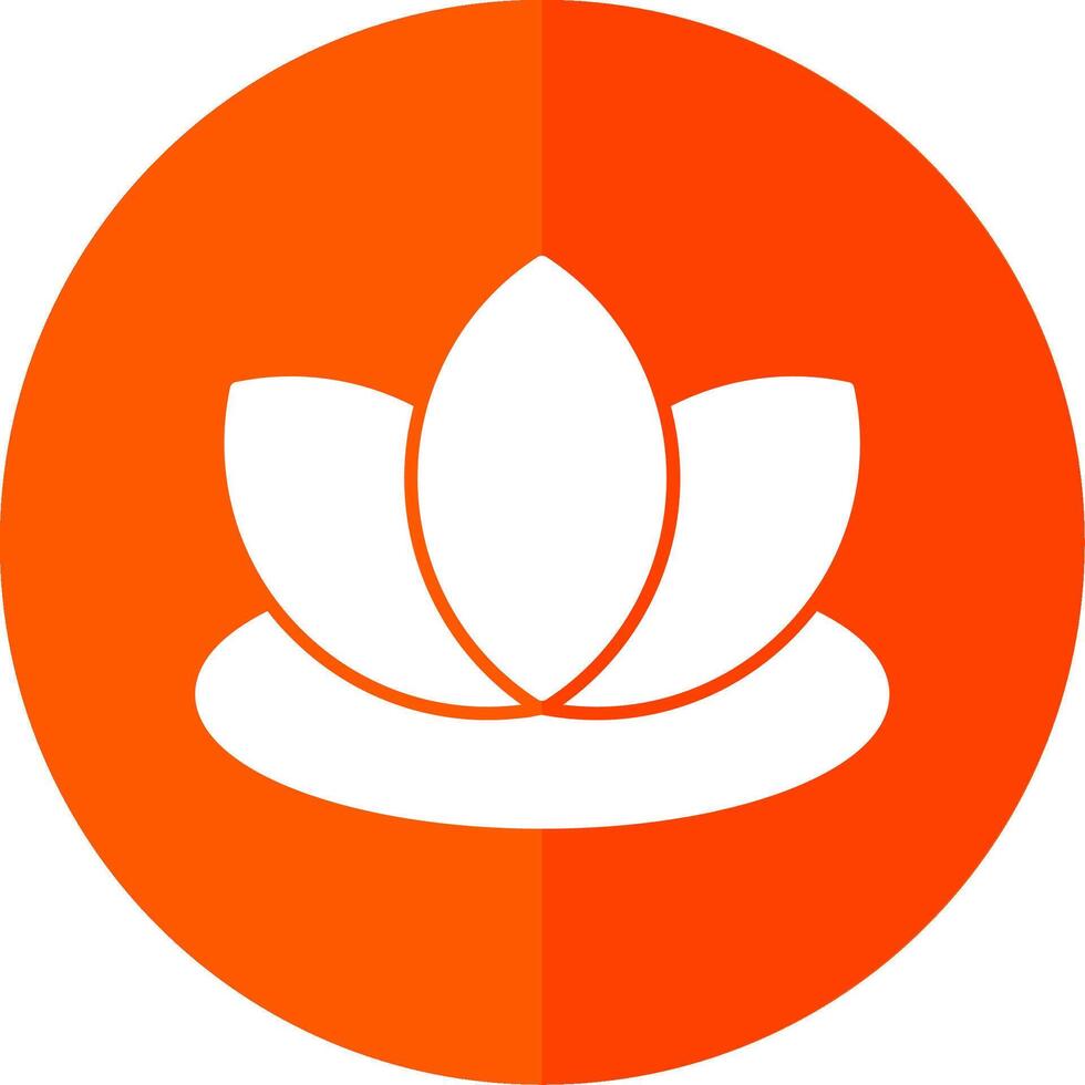 Lotus Glyphe rot Kreis Symbol vektor