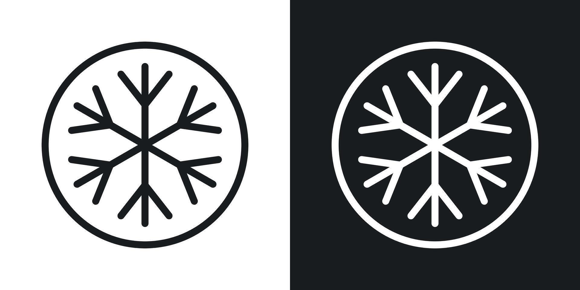 Schneeflocke Icon Set vektor