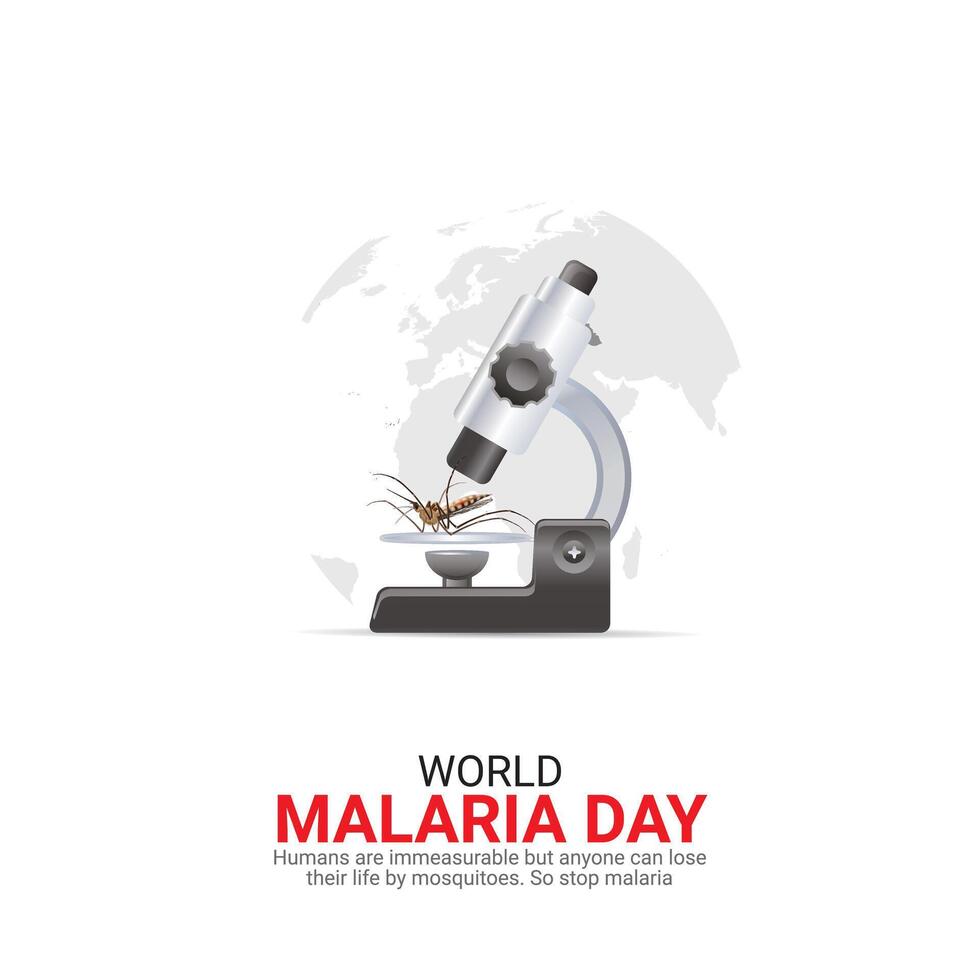 Welt Malaria Tag. Welt Malaria Tag, April 25, kreativ Anzeigen Design, , 3d Illustration vektor