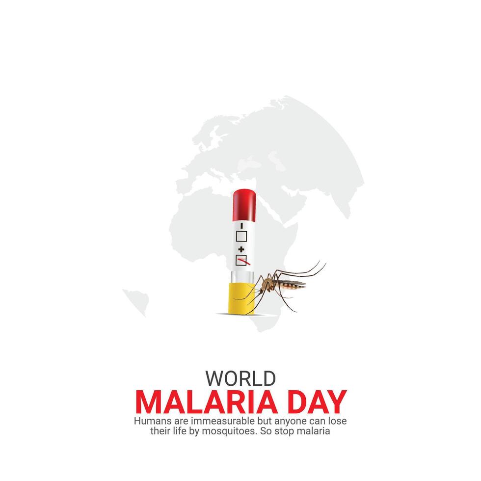 Welt Malaria Tag. Welt Malaria Tag, April 25, kreativ Anzeigen Design, , 3d Illustration vektor