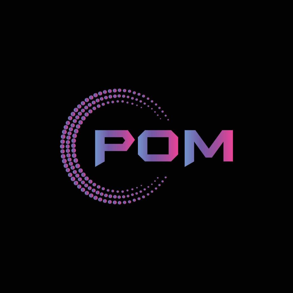 pom Brief Initiale Logo Design vektor