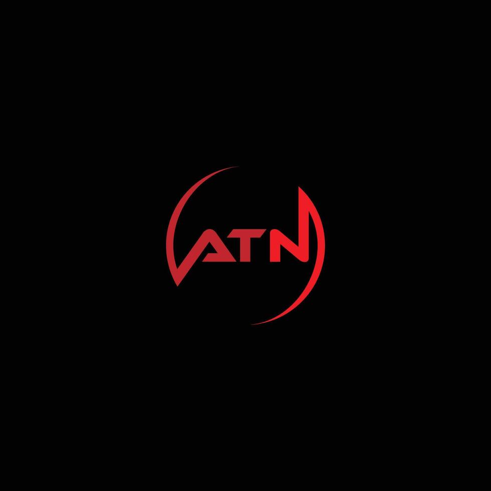 atn brev logotyp design vektor