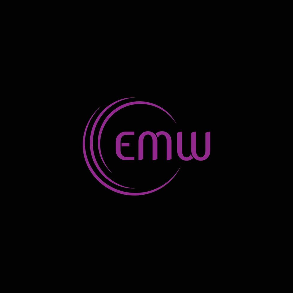 emw brev logotyp kreativ design vektor