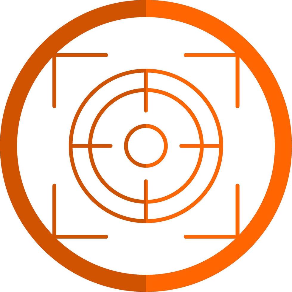 Fokus Linie Orange Kreis Symbol vektor